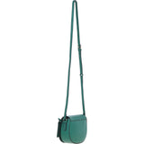 Real Leather Saddle Crossbody Bag Ever Green: 63753