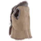 Reversible Toscana Suede Leather Gilet Mouse Tt: KB-42