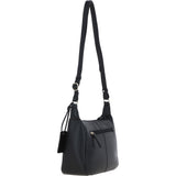 Ashwood Real Leather Top Zip Crossbody Bag Black: 63931