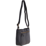 Vegetable Tanned Small Leather Shoulder Bag Black: V-27