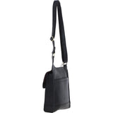 Ashwood Leather & Harris Tweed® Cloth Crossbody Bag Black/Green/Red: TW-24-07-BR