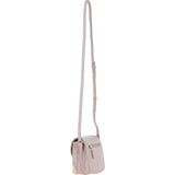 Ashwood Elegant Leather Crossbody Bag with Twist Lock Beige: Y-52