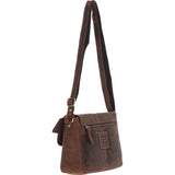 Vintage Satchel Leather Handbag Mud/brown: Kidderminster