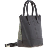 Ashwood Leather & Harris Tweed® Cloth Large Grab Bag Brown/Green: TW-64-09-BG
