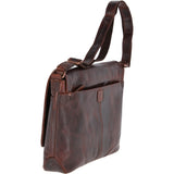 Large Leather Vintage Messenger Bag Tan : Robin
