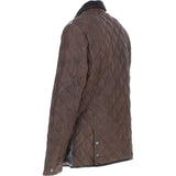 Ashwood Leather x Harris Tweed Men’s Diamond Quilted Stitch Details Casual Jacket Brown/Mcload: TW-907-01-BM