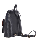 Vegetable Tanned Medium Leather Backpack Navy :  V-28