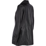 Womens Single Breasted Leather Coat Black/ddy: ESMARALDA