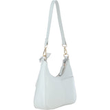 Ashwood Leather Ladies Shoulder X Crossbody Bag Ice Grey: 64397