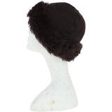 Ladies Vintage Curly Luxury Sheepskin  Hat Brown/Brown: CURL HAT