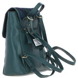 Ashwood Leather & Harris Tweed® Cloth Compact Backpack Green/Watch: TW-65-18-GW