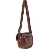 Ashwood Leather & Harris Tweed® Cloth Saddle Bag Tan/Watch: TW-26-04-TW