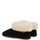 Sheepskin Slippers Black Silver: LADIES BOOTYS