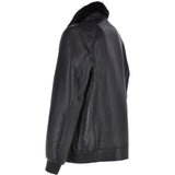 Luxury  Sheepskin Pilot Bomber Jacket With A Mink Collar  Black: MP 41