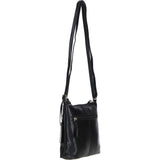 Stylish Ashwood Leather Crossbody Bag Black: Ava