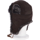 Unisex Sheepskin Trapper Hat Brown/Brissa: 208