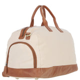 Fenland Canvas & Leather Holdall Tan/cream: FEN-757