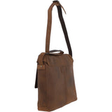 Large Vintage Leather Messenger Bag Tan: MEMPHIS BAG