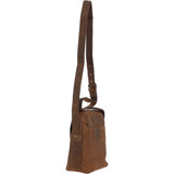 Small Vintage Leather Messenger Bag Tan: Miro