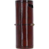 Ashwood Leather Elegant Handcrafted Round Umbrella Holder Chestnut: LF-138