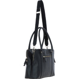 Ashwood 3 Section Large Leather Handbag Black: X-39