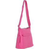Sleek Luxe Leather Shoulder Bag Hot Pink: Mourne