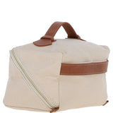 Fenland Canvas & Leather Wash Bag Tan/cream: FEN-759