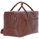 Mens Leather Holdall Weekend Bag Chestnut: CALVIN