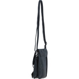 Ashwood Leather Smartphone Crossbody Bag Black: York