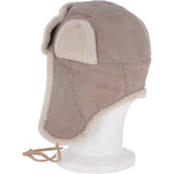 Unisex Sheepskin Trapper Hat Stone: 208