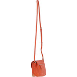 Ashwood Elegant Leather Crossbody Bag with Twist Lock Orange: Y-52