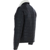 Ashwood Men’s Real Leather Puffer Jacket in Regular Fit with Faux Fur Collar Black: AWM-Puffer