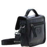 Ashwood Leather Mini Crossbody Satchel Bag Black: P-61