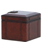 Ashwood Luxury Leather Single Watch and Bracelet Box with Velvet Interior Chestnut: LF-118