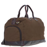 Fenland Canvas & Leather Holdall Brandy/green: FEN-757