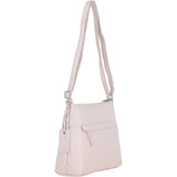 Sleek Luxe Leather Shoulder Bag Blush: Mourne