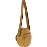 Ashwood Leather Round Crossbody Bag Mustard: P-66