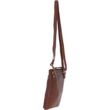 Authentic Ashwood Leather & Harris Tweed® Cloth Crossbody Bag Tan/Green/Red: TW-29-08-TR