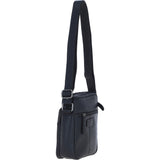 Ashwood Leather Men's Zip Crossbody Bag Black: S-62