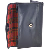 Small Vegetable Tanned Cash And 12 Card Envelope Purse Navy: V-62