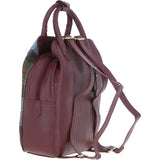 Ashwood Leather & Harris Tweed® Cloth Multi-Pocket Backpack Wine/Mcload: TW-66-17-WM