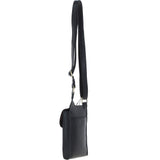 Ashwood Leather & Harris Tweed® Cloth elegance Crossbody Bag Black/White: TW-20-012-BW
