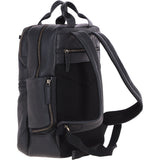 Mens Leather Backpack Black: Jordan