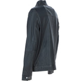 Ashwood Leather Mandarin Collar Zip-Up Men's Jacket Black: AMJ-10