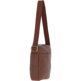 Gabicci Mens Leather Messenger Bag Tan: GB-64952