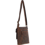 Rustic Charm Leather Handbag Mud/brown: Cheltenham