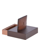 Vegetable Tanned Leather Classic 6 Card Holder Wallet Tan: 1991 C
