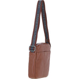 Brampton Leather Men's Crossbody Bag Tan: 64405