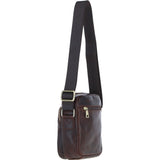 Ashwood Leather Men's Cross Body Bag Brown: PL-43