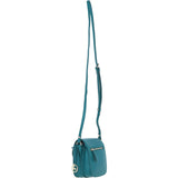 Ashwood Elegant Leather Crossbody Bag with Twist Lock Green: Y-52